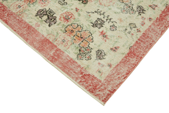 4x6 Beige Turkish Vintage Area Rug - 44975