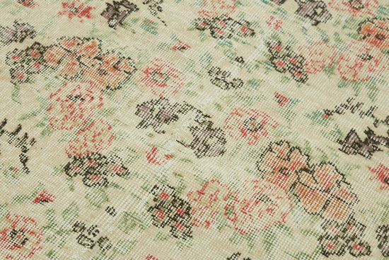 4x6 Beige Turkish Vintage Area Rug - 44975