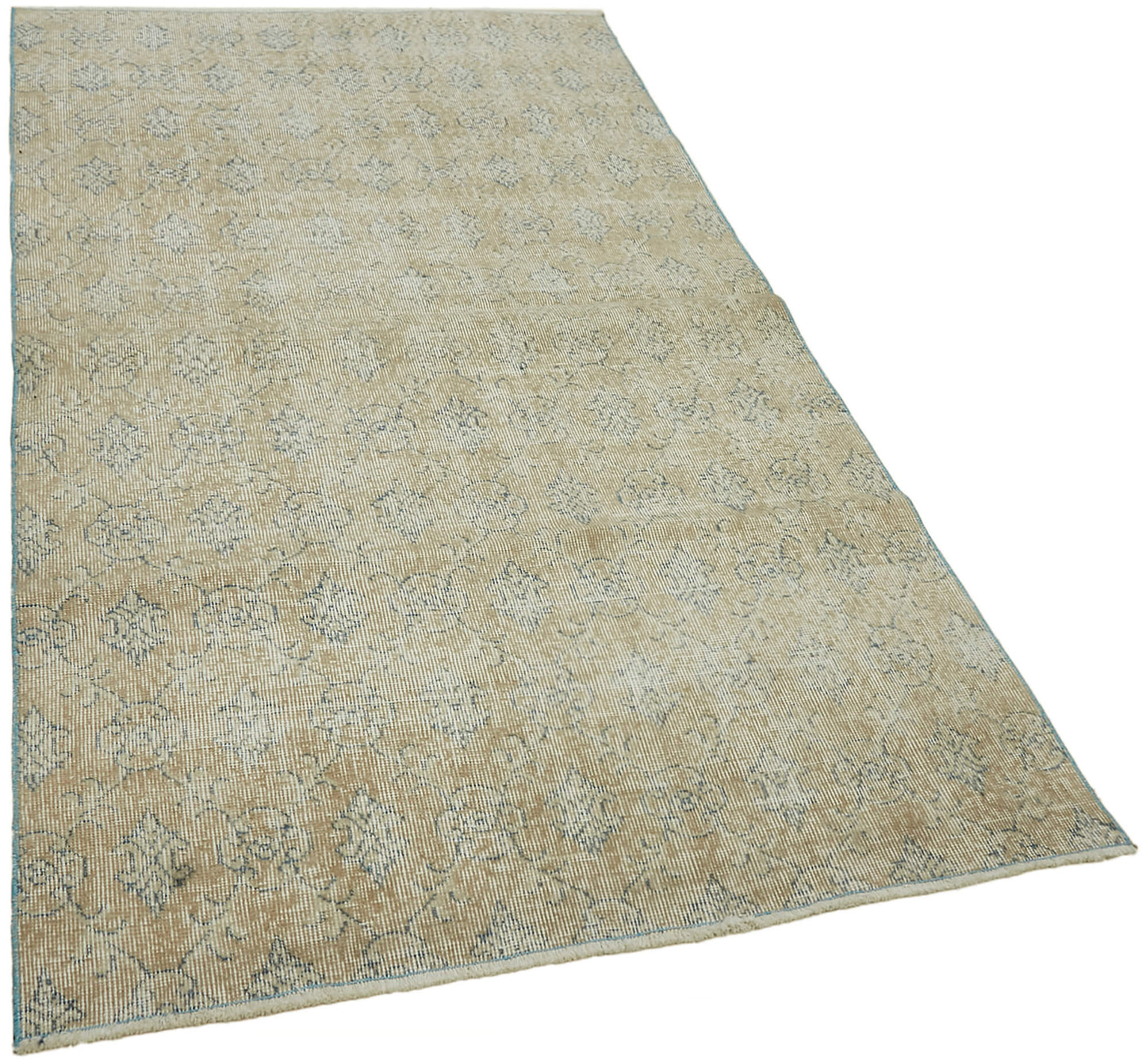 4x7 Beige Turkish Vintage Area Rug - 44978