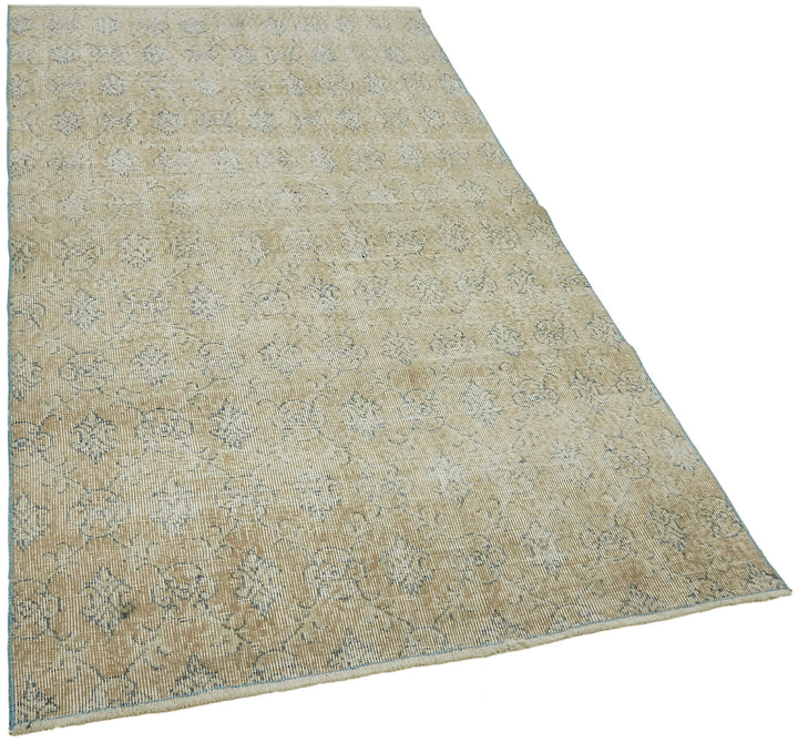 4x7 Beige Turkish Vintage Area Rug - 44978