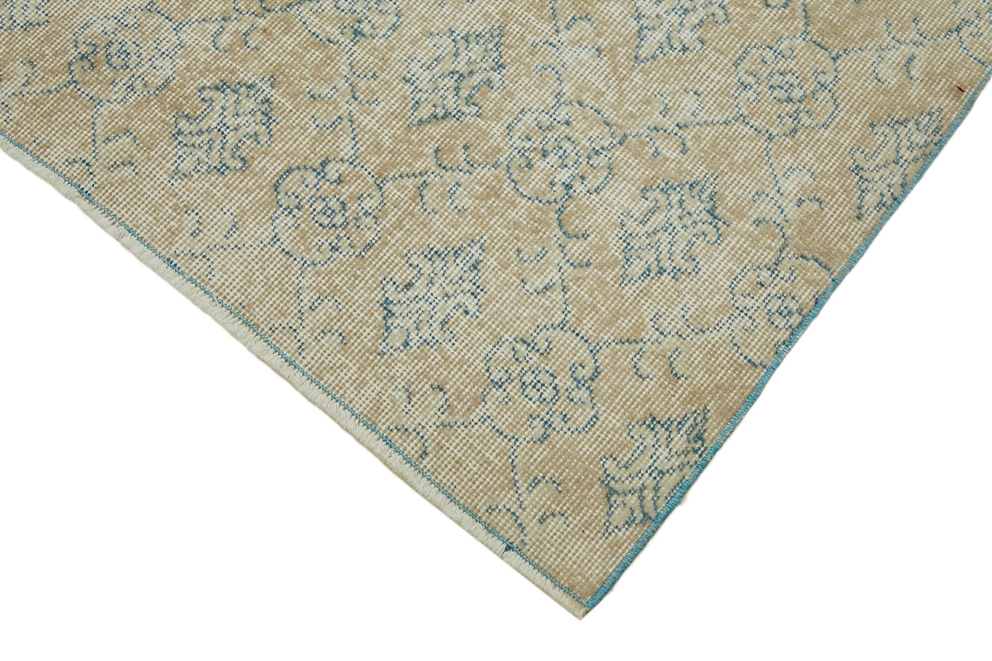 4x7 Beige Turkish Vintage Area Rug - 44978