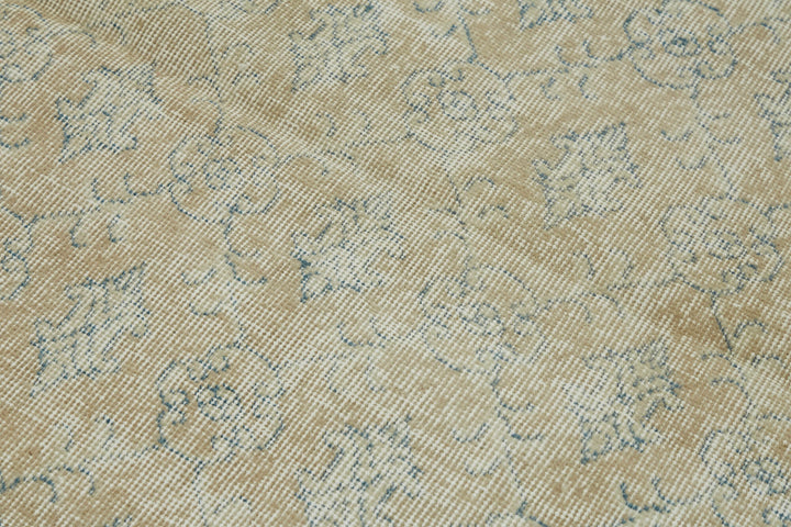 4x7 Beige Turkish Vintage Area Rug - 44978