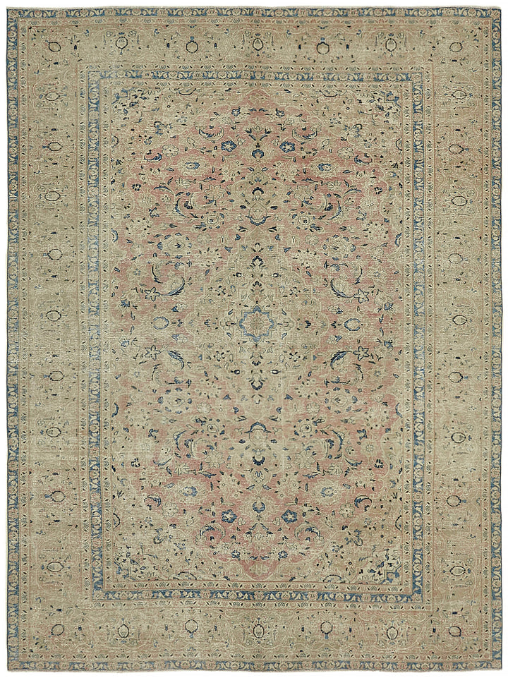 8x11 Beige Vintage Large Area Rug - 45442