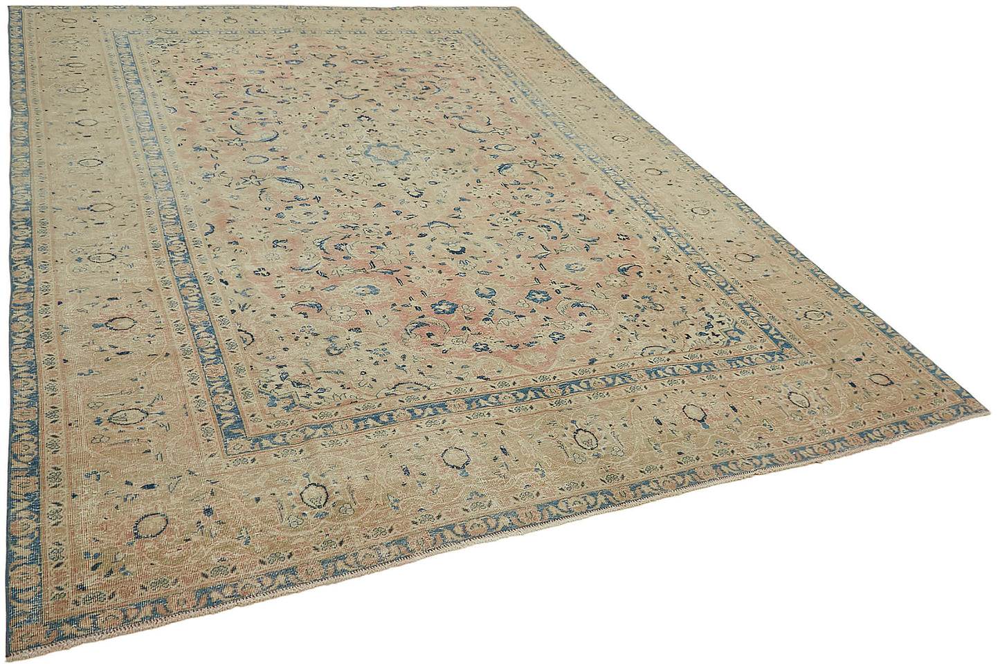 8x11 Beige Vintage Large Area Rug - 45442
