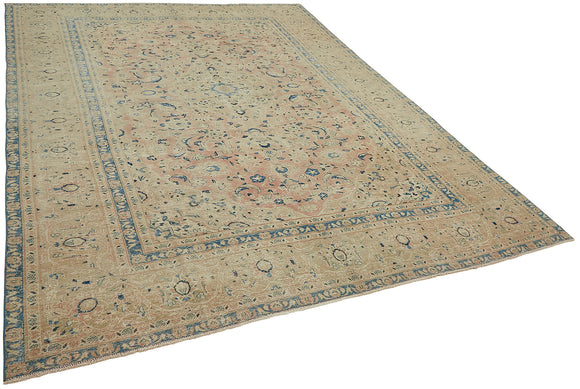 8x11 Beige Vintage Large Area Rug - 45442