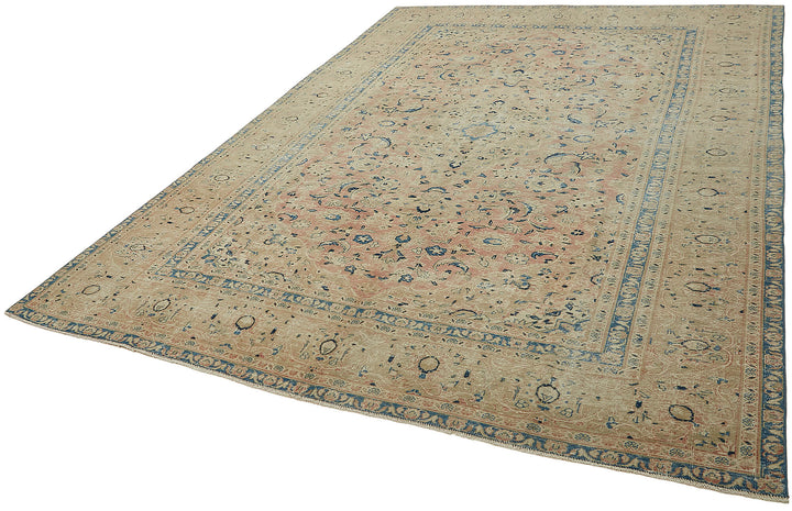 8x11 Beige Vintage Large Area Rug - 45442