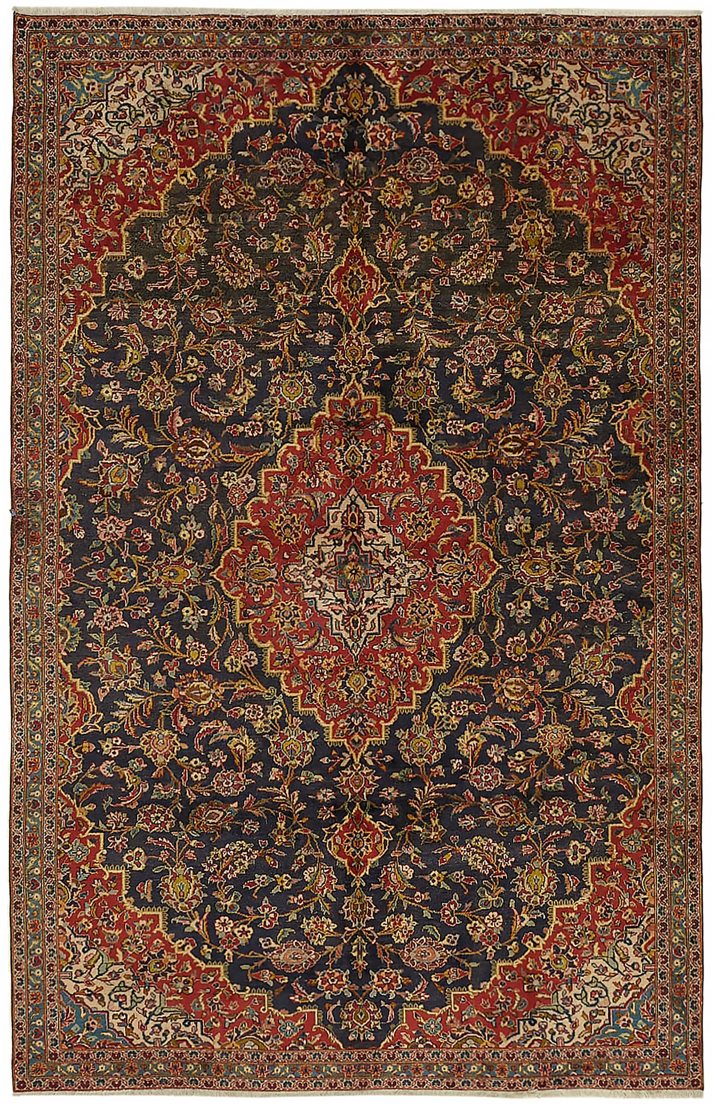 7x11 Beige Vintage Large Area Rug - 45453