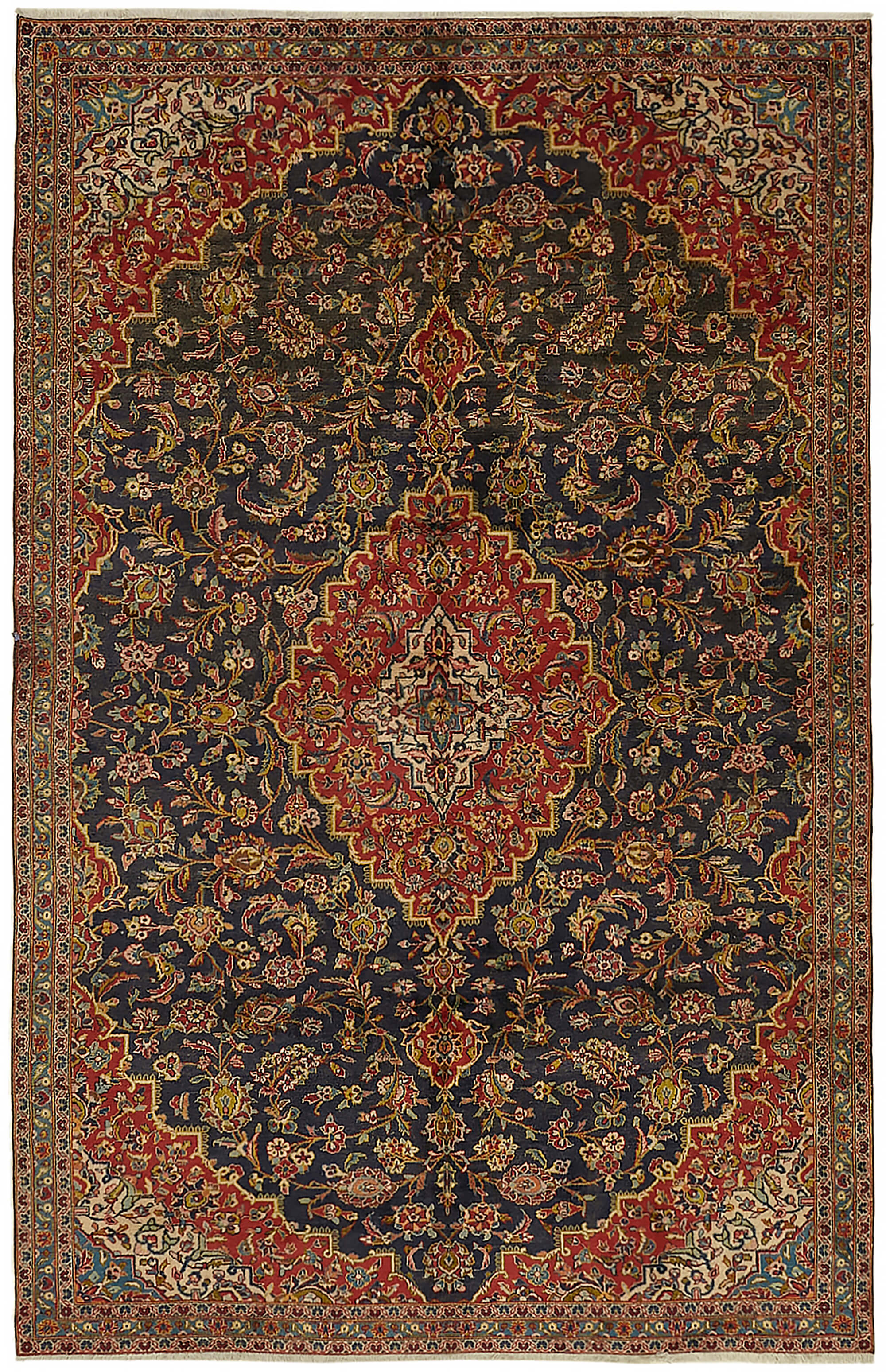 7x11 Beige Vintage Large Area Rug - 45453