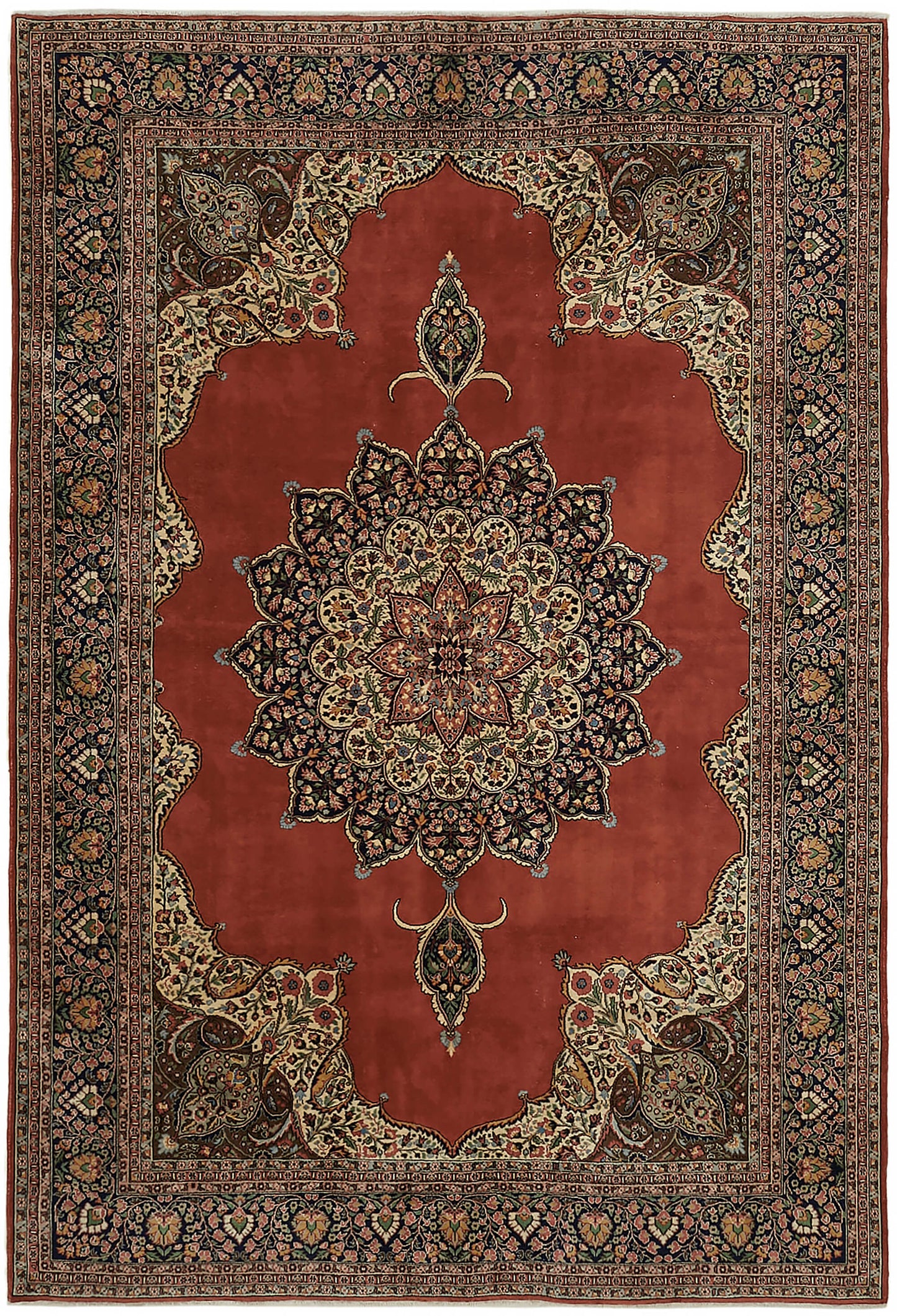 8x12 Beige Vintage Large Area Rug - 45455