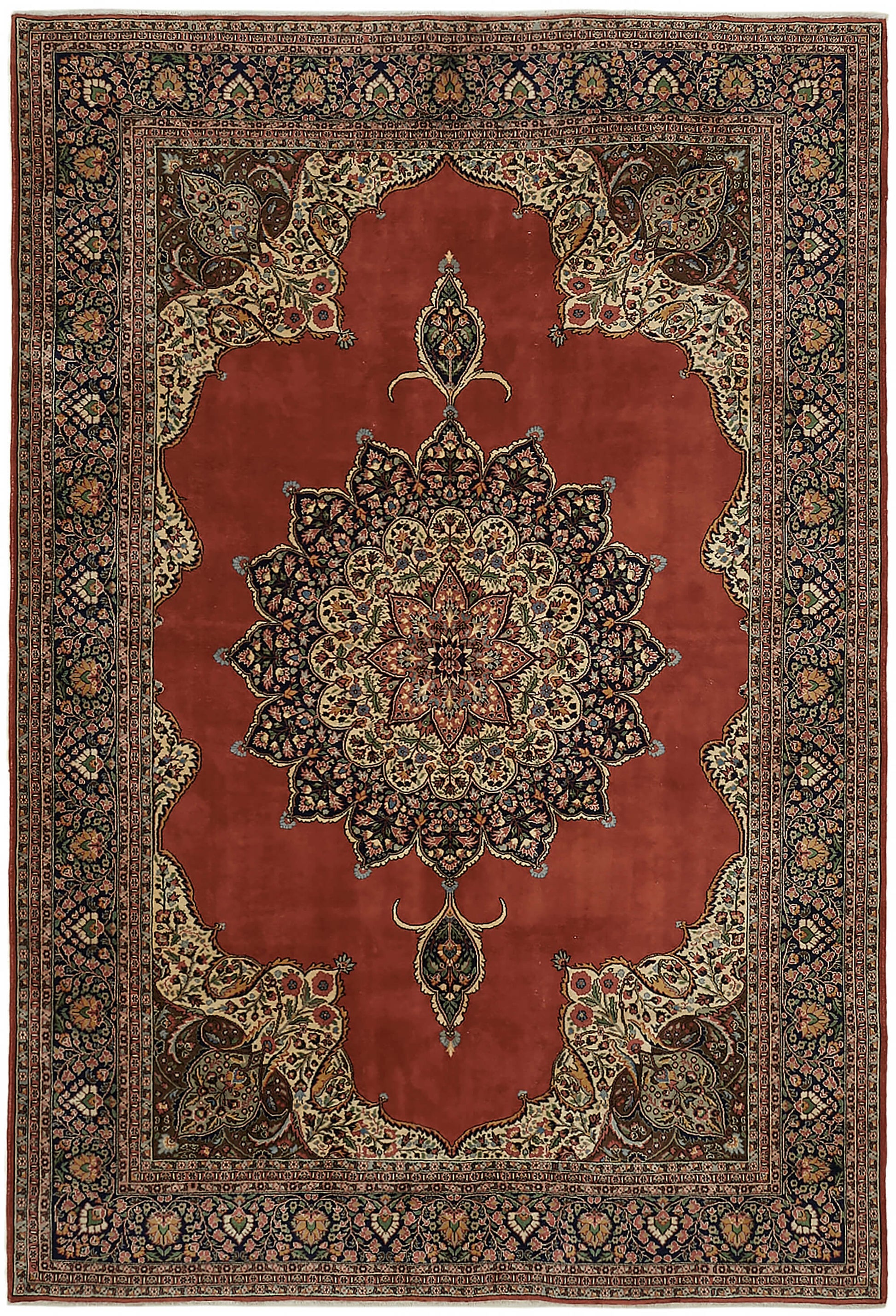 8x12 Beige Vintage Large Area Rug - 45455