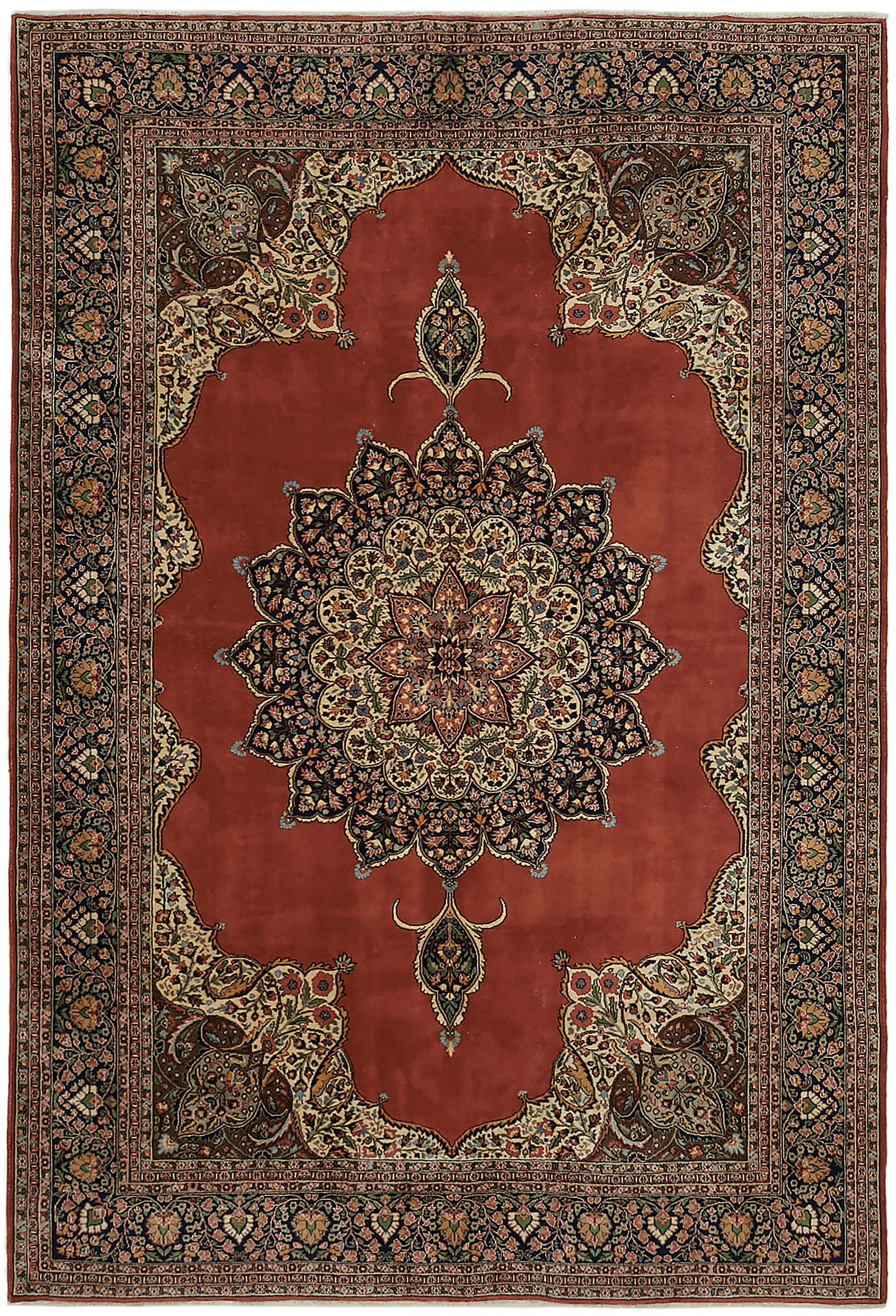 8x12 Beige Vintage Large Area Rug - 45455