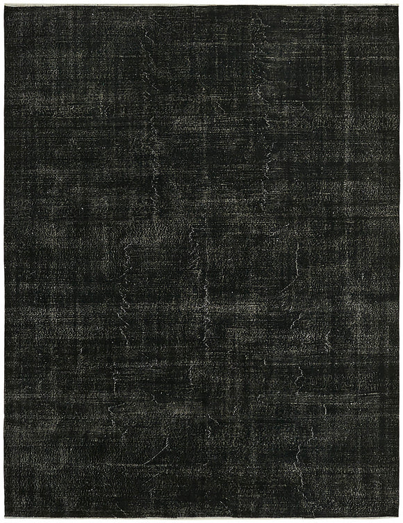 8x11 Black Overdyed Large Area Rug - 45485