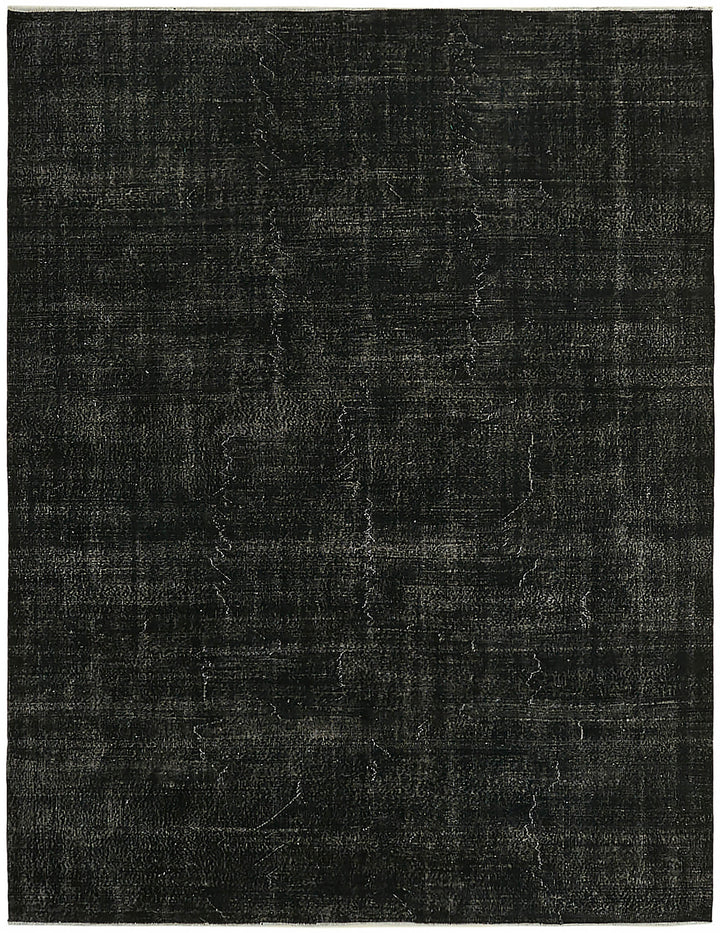 8x11 Black Overdyed Large Area Rug - 45485