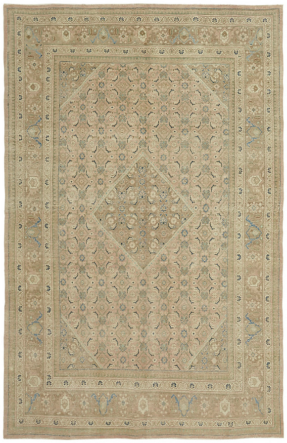 7x10 Beige Vintage Large Area Rug - 45489
