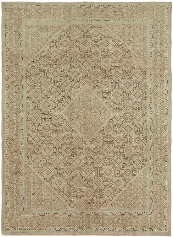 9x13 Beige Vintage Large Area Rug - 45493