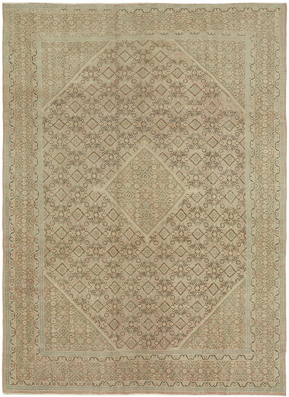 9x13 Beige Vintage Large Area Rug - 45493