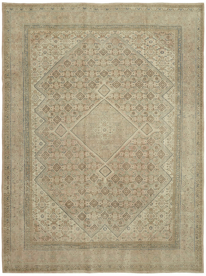 9x13 Beige Vintage Large Area Rug - 45496