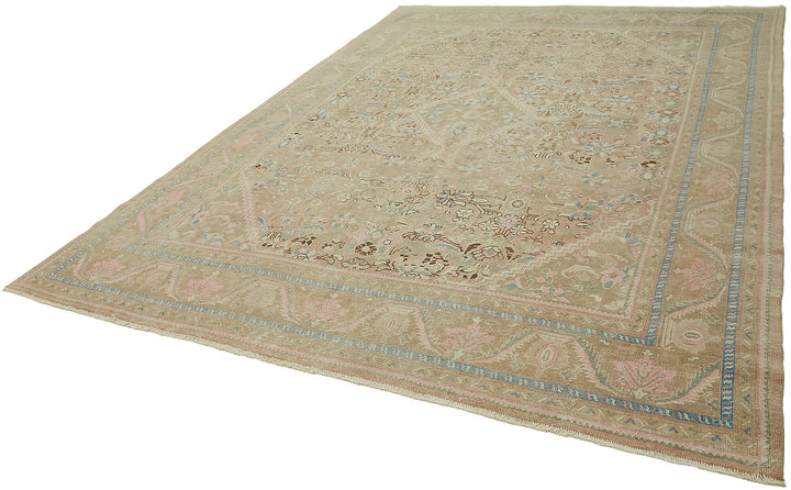 10x12 Beige Vintage Large Area Rug - 45506