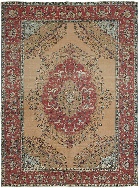 10x13 Beige Vintage Large Area Rug - 45510