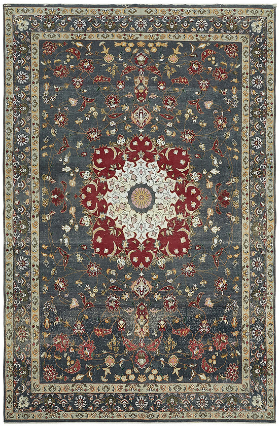 8x12 Grey Vintage Large Area Rug - 45515