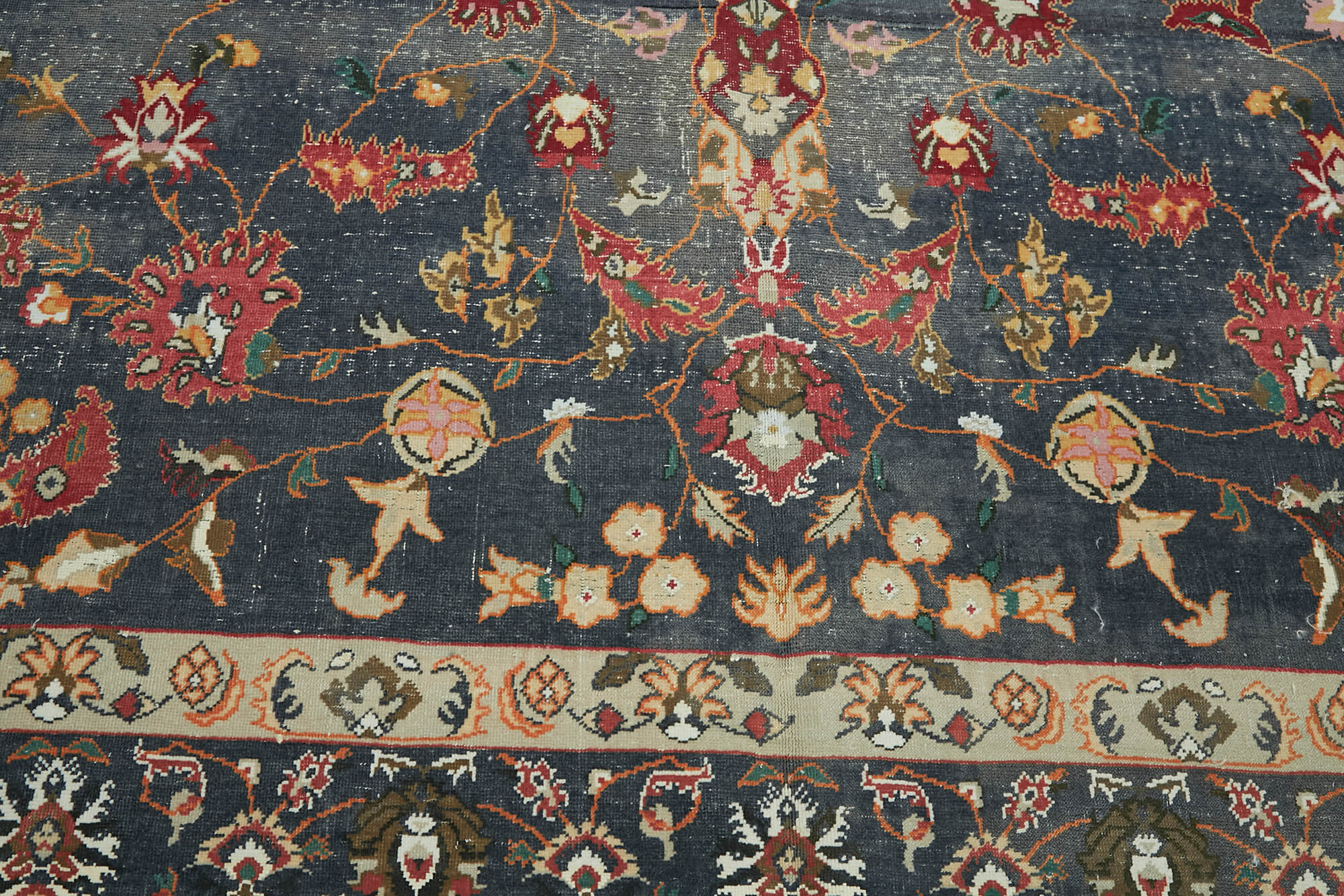 8x12 Grey Vintage Large Area Rug - 45515