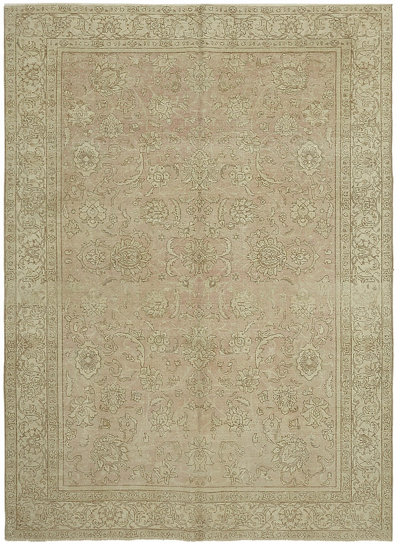 8x11 Beige Vintage Large Area Rug - 45517