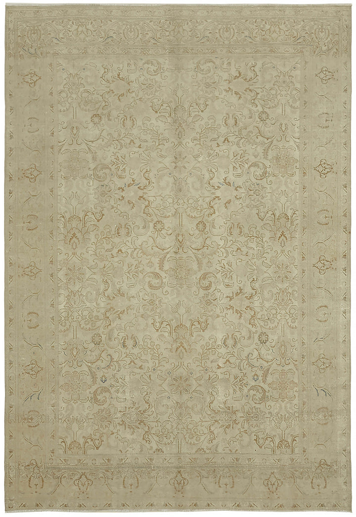 8x11 Beige Vintage Large Area Rug - 45521