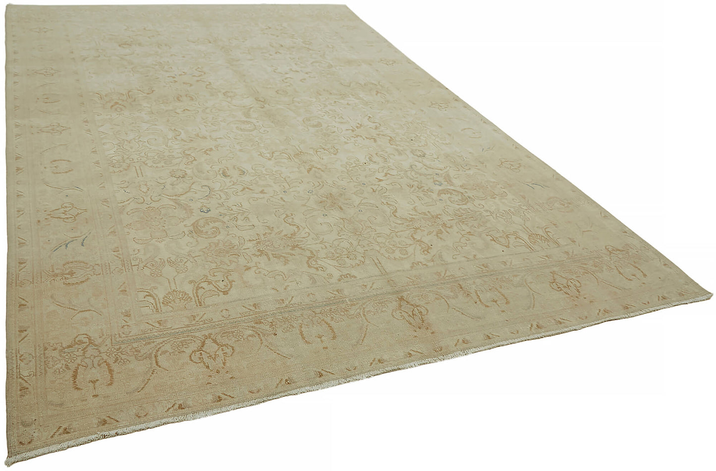 8x11 Beige Vintage Large Area Rug - 45521