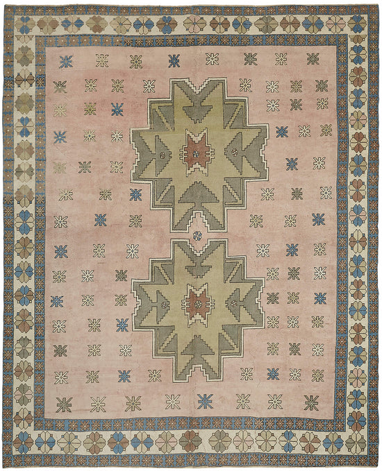 11x13 Beige Vintage Large Area Rug - 45528
