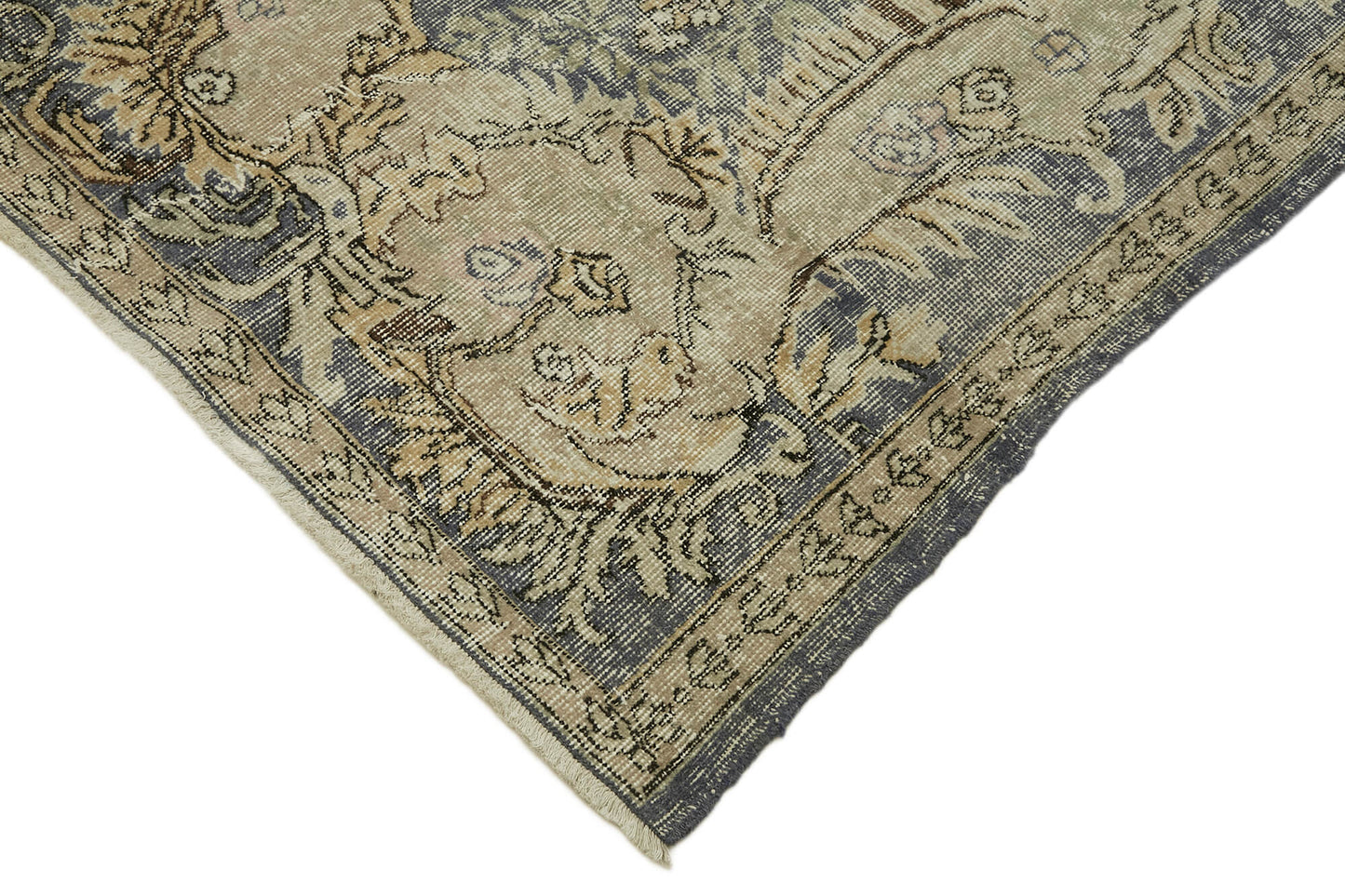 6x10 Beige Turkish Vintage Area Rug - 45548