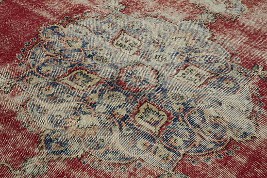 7x11 Beige Turkish Vintage Area Rug - 45549