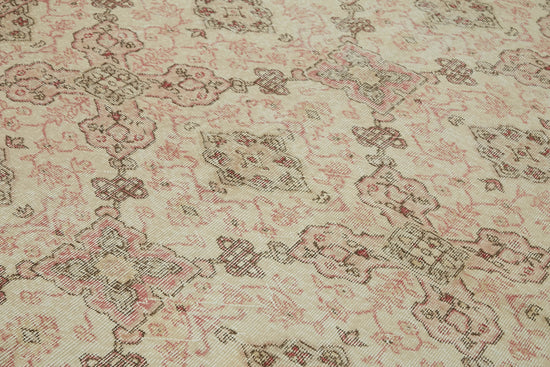 7x10 Beige Turkish Vintage Area Rug - 45560