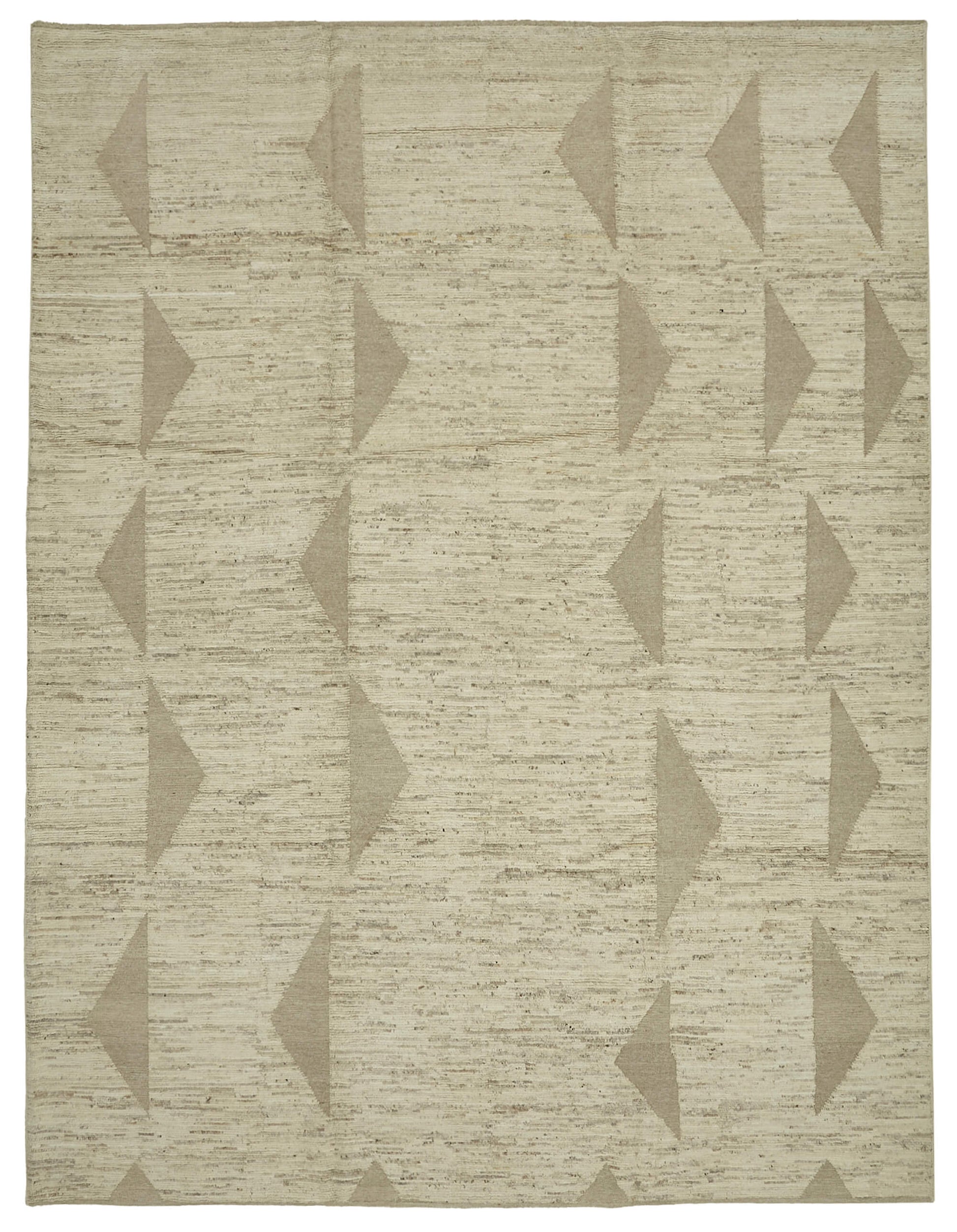 10x14 Beige Modern Tribal Rug - 45582