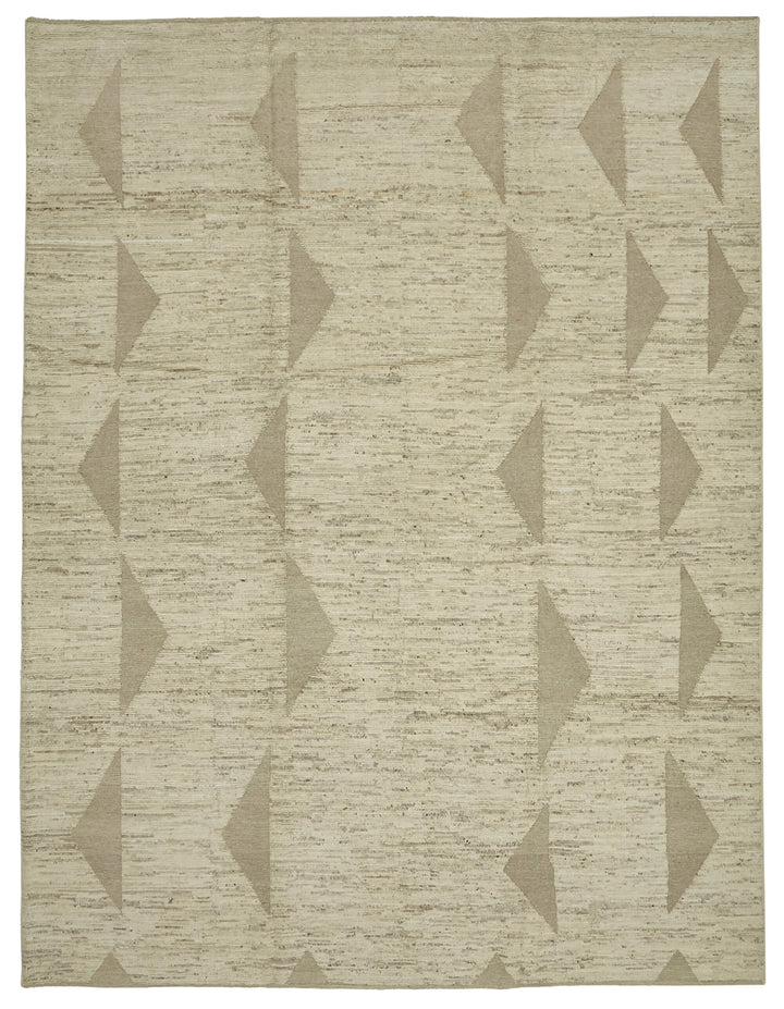 10x14 Beige Modern Tribal Rug - 45582