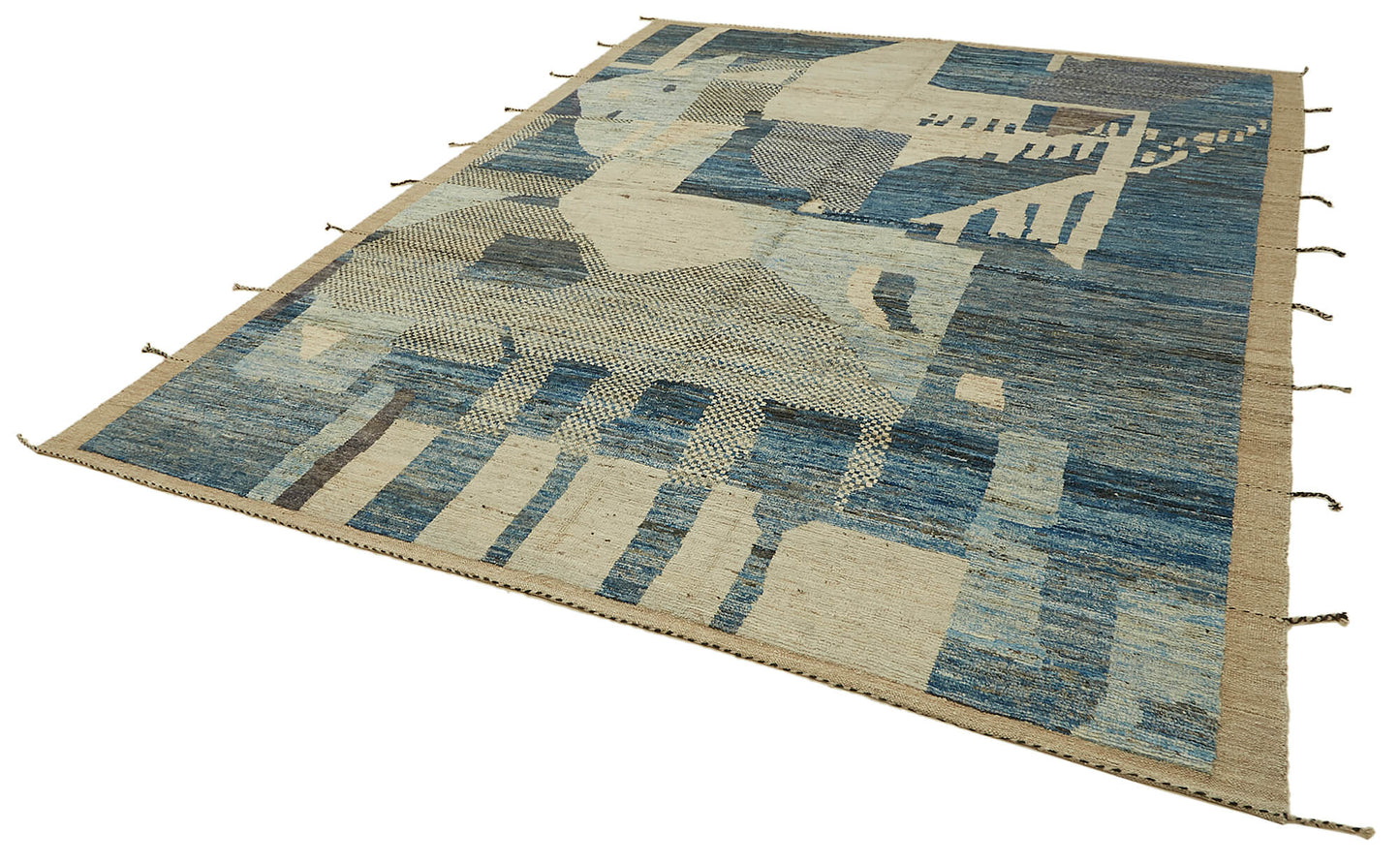9x12 Blue Modern Tribal Rug - 45584