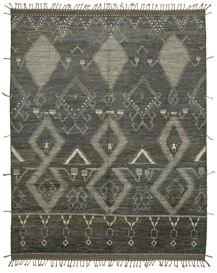 9x12 Grey Modern Tribal Rug - 45587