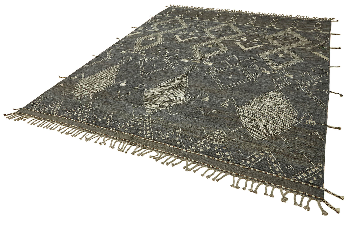 9x12 Grey Modern Tribal Rug - 45587