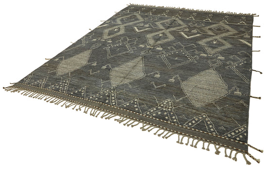 9x12 Grey Modern Tribal Rug - 45587