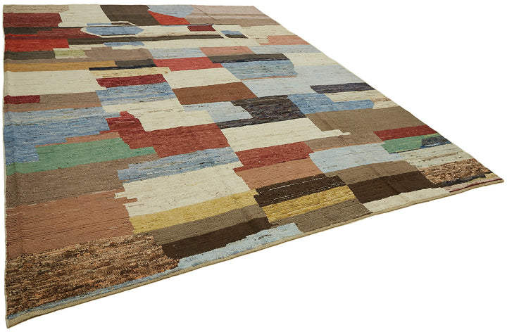 10x13 Multicolor Modern Tribal Rug - 45588