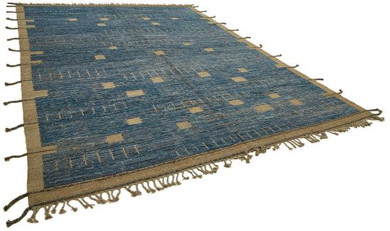 9x12 Blue Modern Tribal Rug - 45592