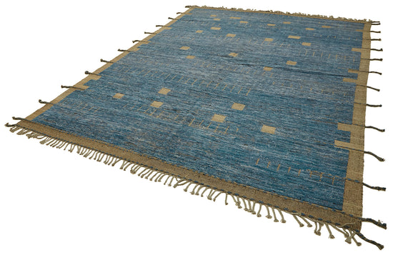 9x12 Blue Modern Tribal Rug - 45592