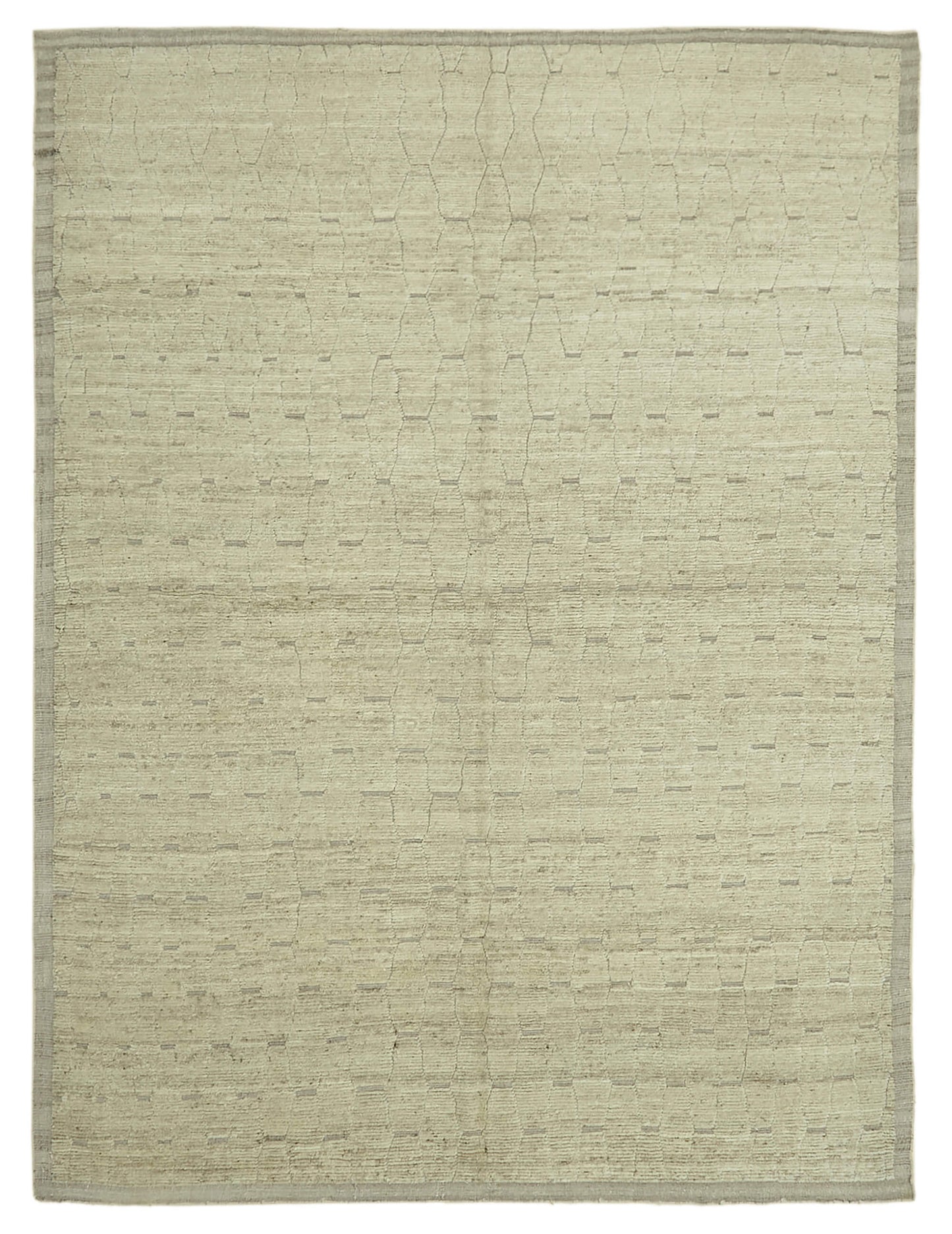 9x12 Beige Modern Tribal Rug - 45595