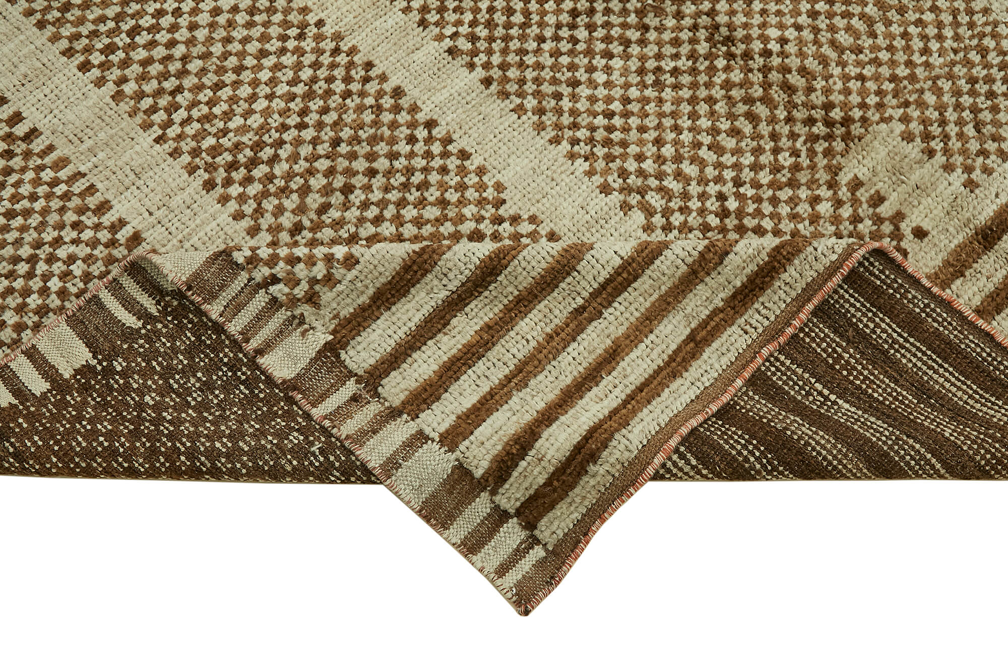 7x11 Beige Modern Tribal Rug - 45597