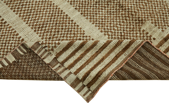 7x11 Beige Modern Tribal Rug - 45597