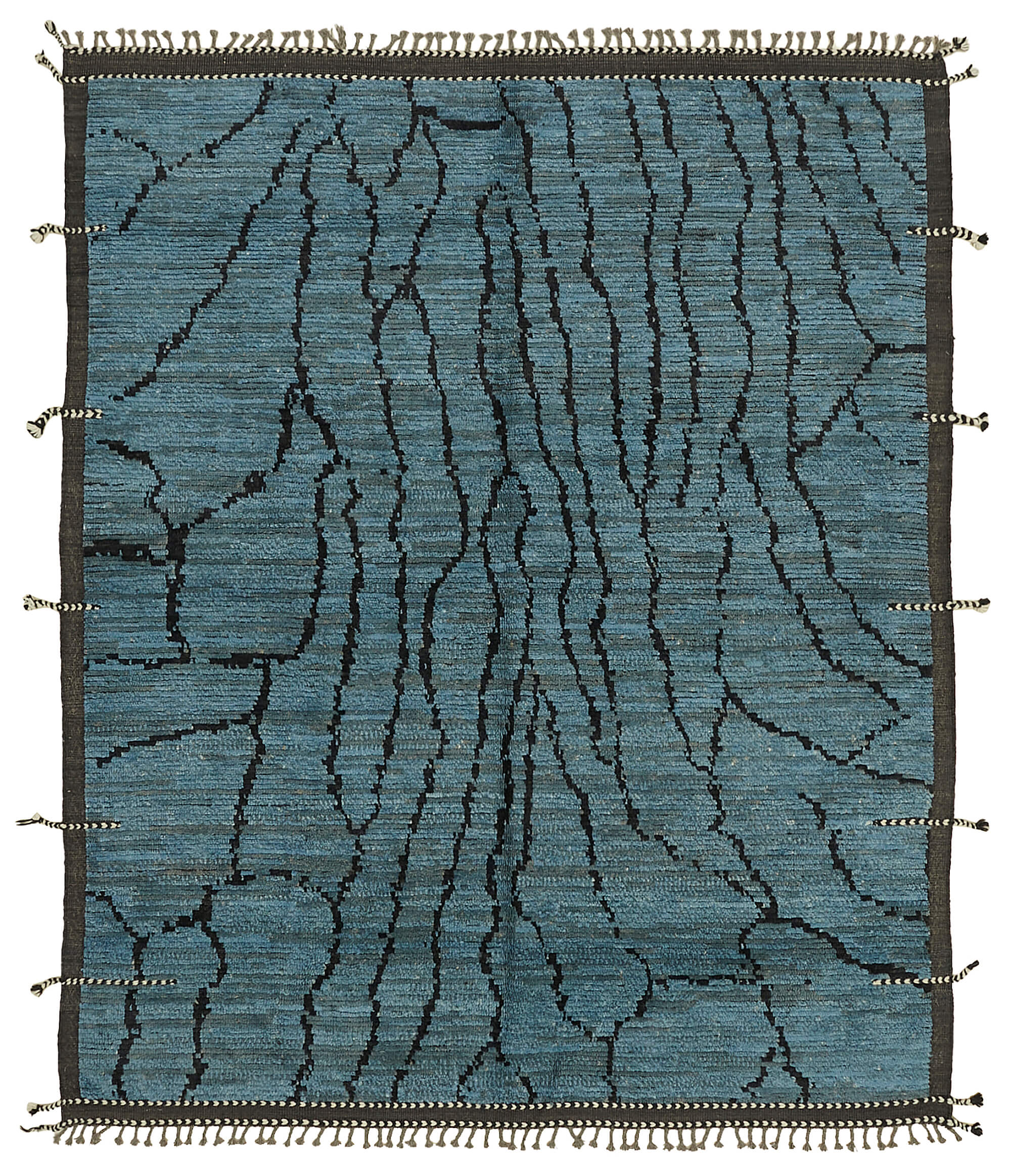 8x10 Blue Modern Tribal Rug - 45603