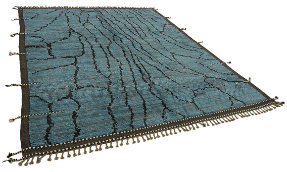 8x10 Blue Modern Tribal Rug - 45603