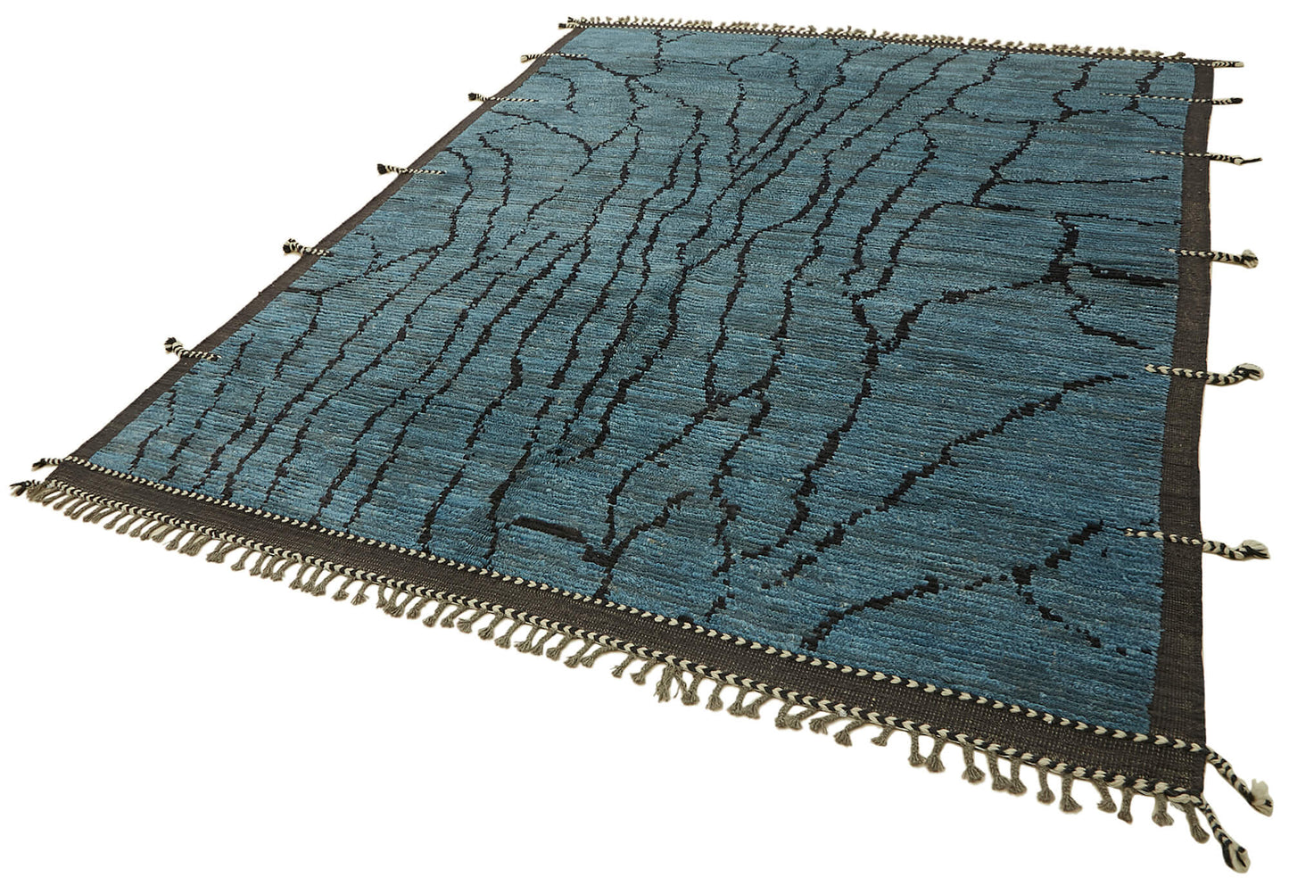 8x10 Blue Modern Tribal Rug - 45603