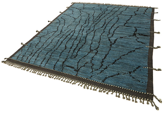 8x10 Blue Modern Tribal Rug - 45603