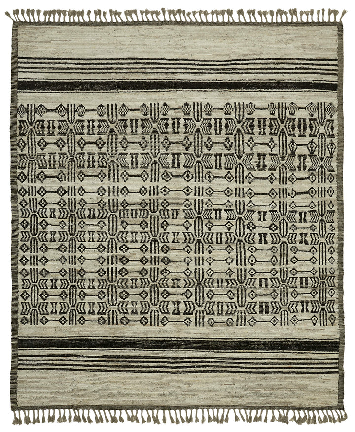 11x13 Beige Modern Tribal Rug - 45611