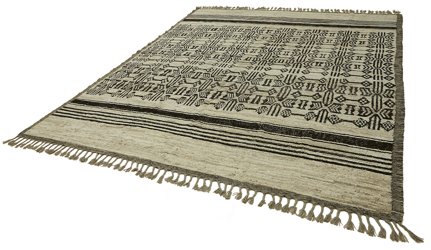 11x13 Beige Modern Tribal Rug - 45611